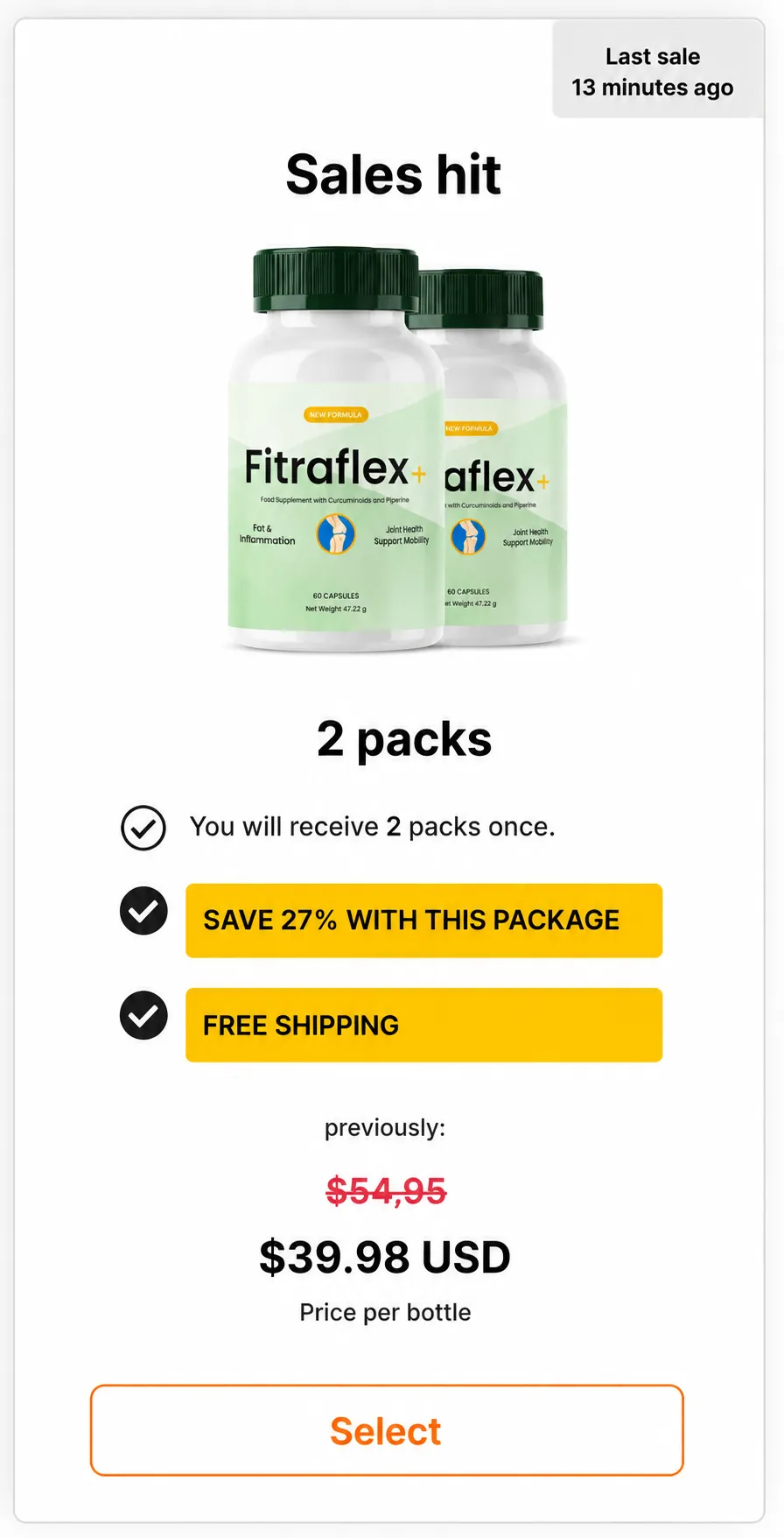 Fitraflex 2-bottle package