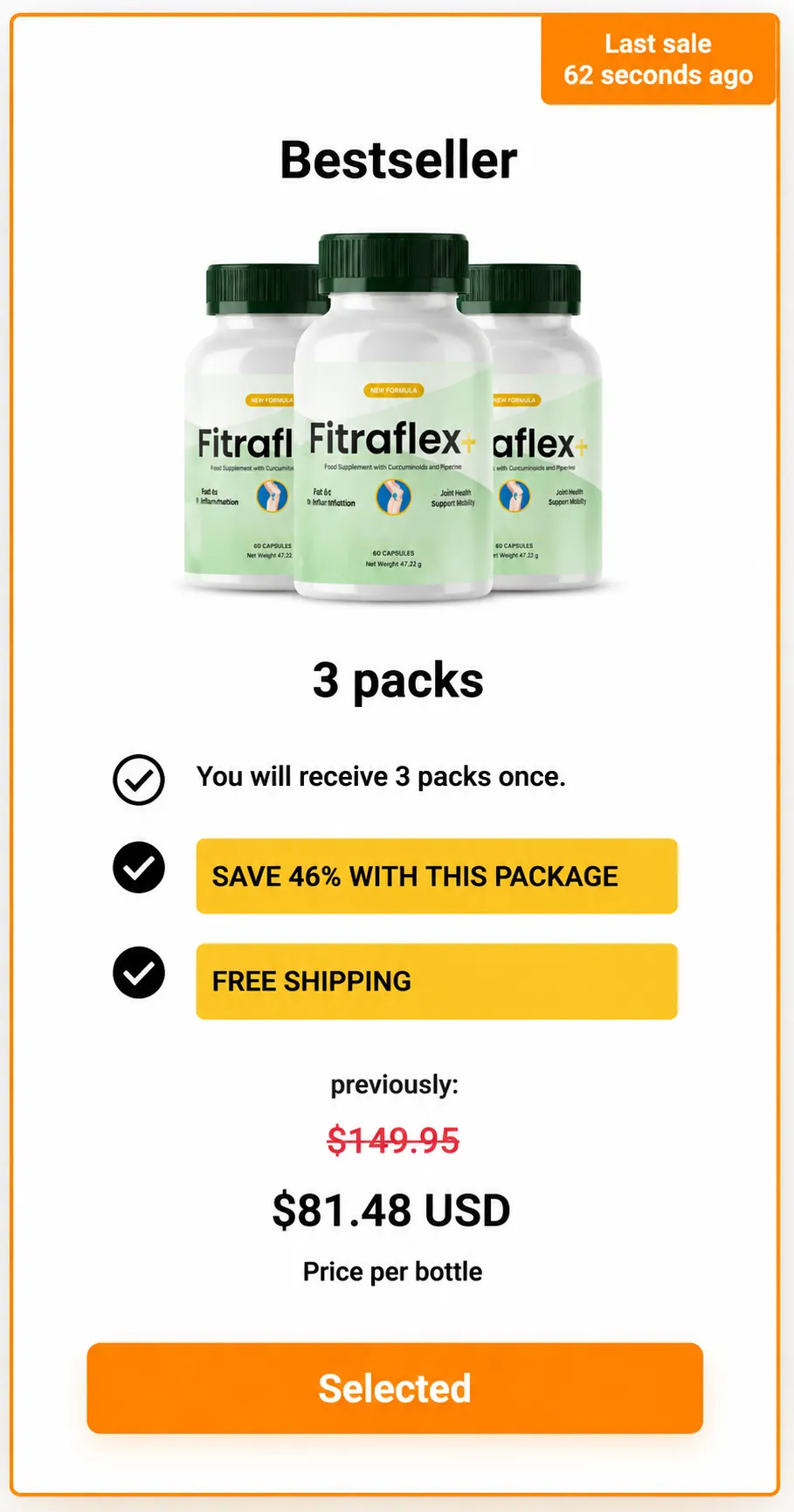 Fitraflex 3-bottle bestseller package